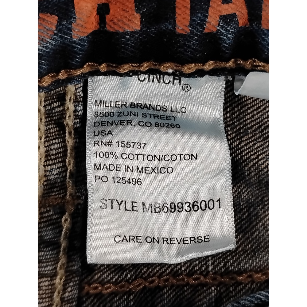 Western Minimalist Cinch Ian Slim Bootcut Jeans 38x34 Cotton Denim Workwear - Picture 3 of 8
